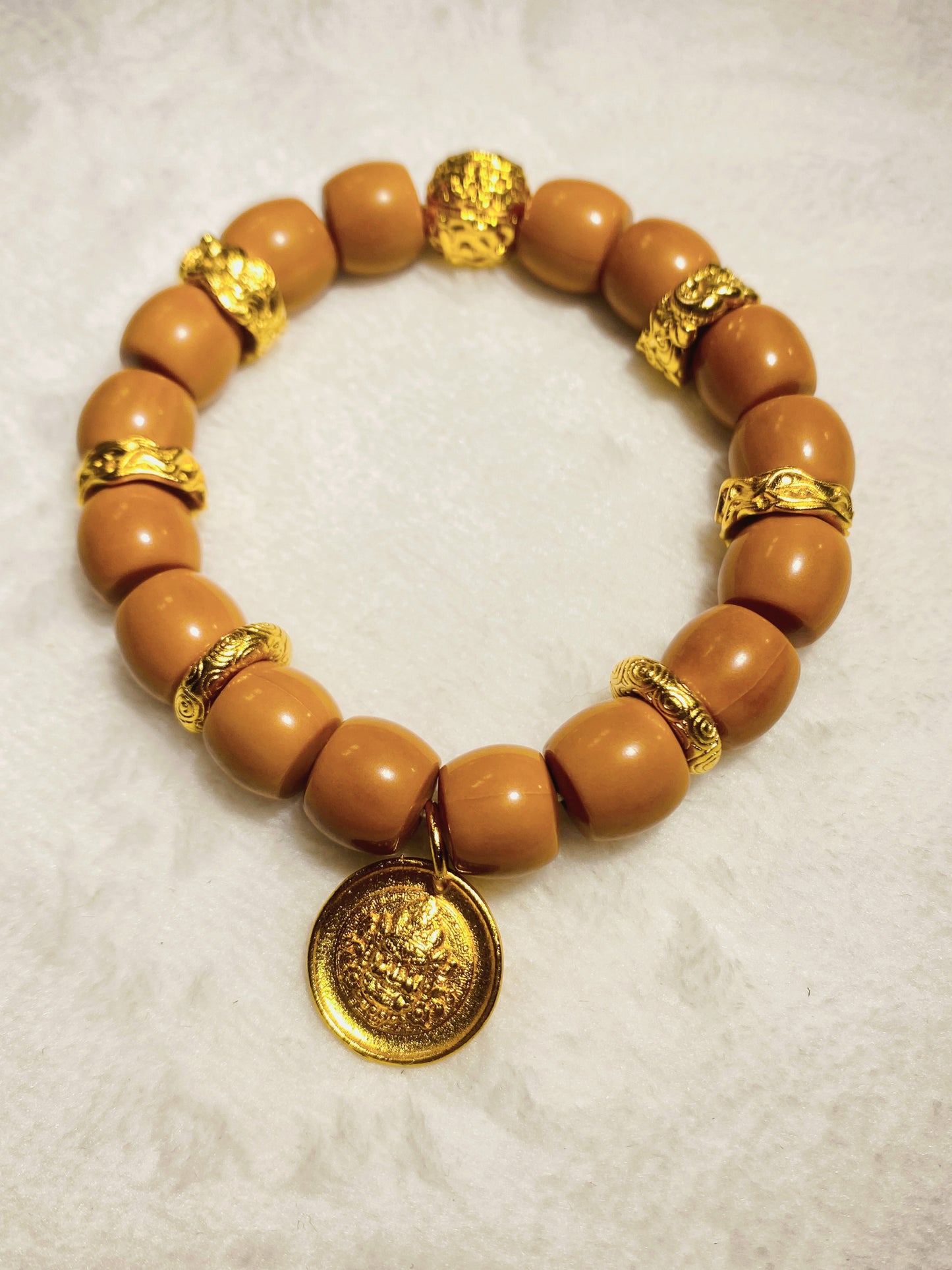 925 Sterling Silver Walnut Buddhist Beads Bracelet