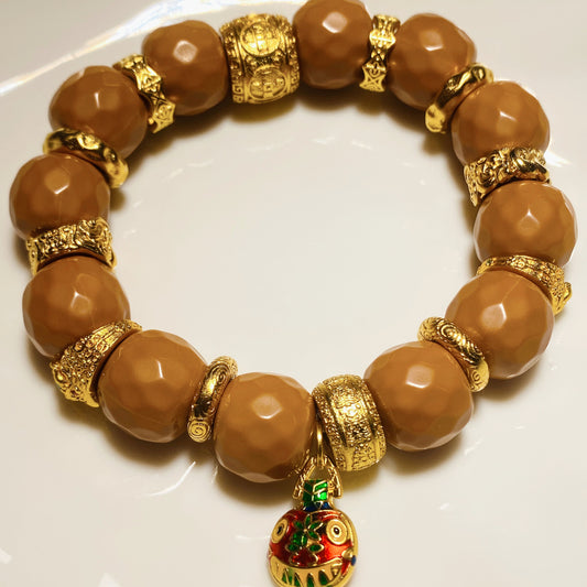 13MM Walnut Single Circle Bracelet