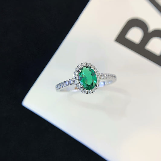Sterling Silver Ring With Colored Gemstones