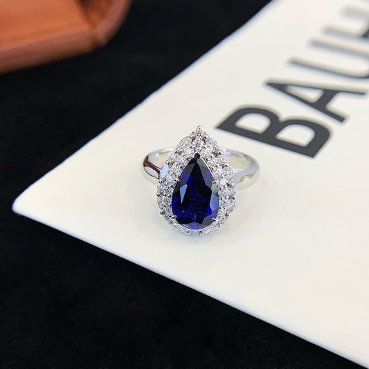 2.9ct Blue Sapphire Ring/Pendant Two Ways to Wear