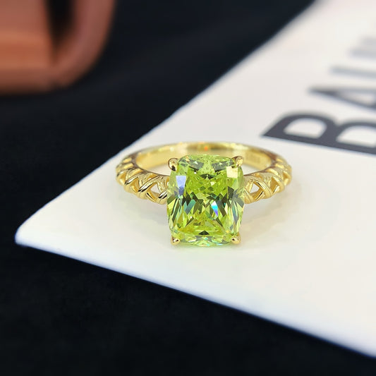 S925 Silver Ring With Colored Gemstones