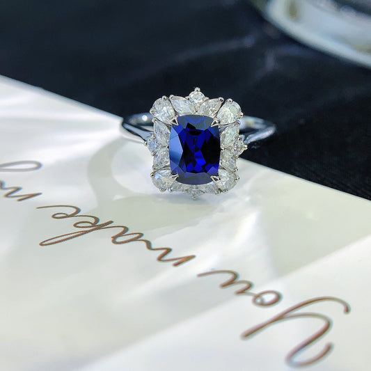 18K Gold Cultured Sapphire Ring