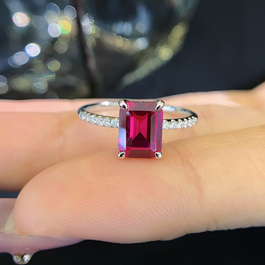18K Gold Cultured Ruby Ring