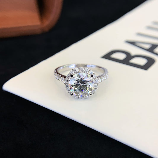 18K Gold Moissanite Ring