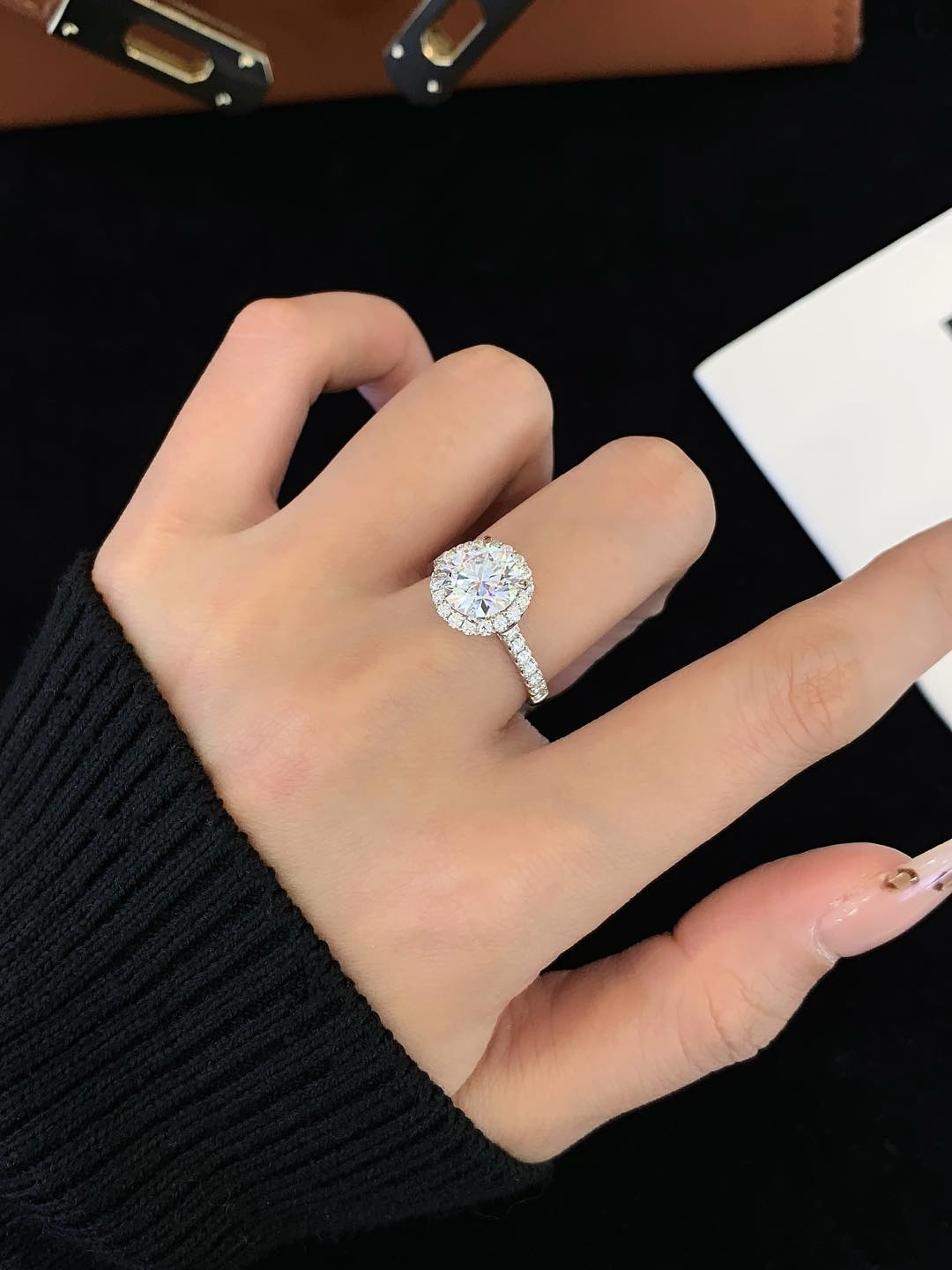 18K Gold Moissanite Ring