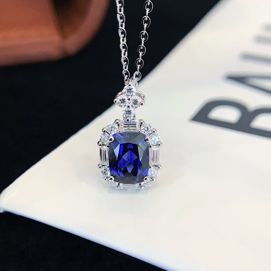 18K Gold Cultured Sapphire Pendant