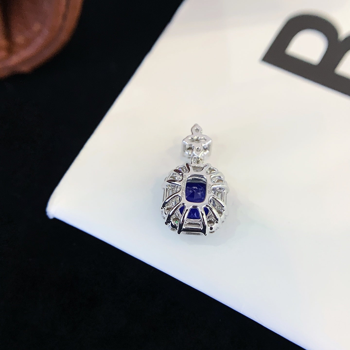 18K Gold Cultured Sapphire Pendant
