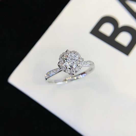 0.53CT 18K Gold Cultured Diamond Ring