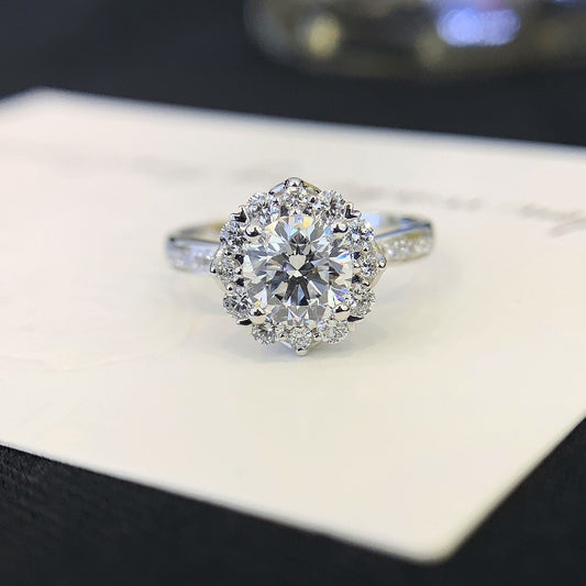 1.06CT 18K Gold Cultured Diamond Ring