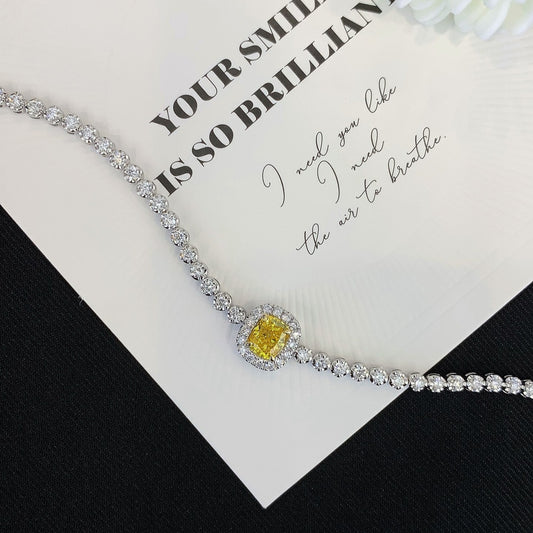 18K Gold Cultured Yellow Diamond Bracelet