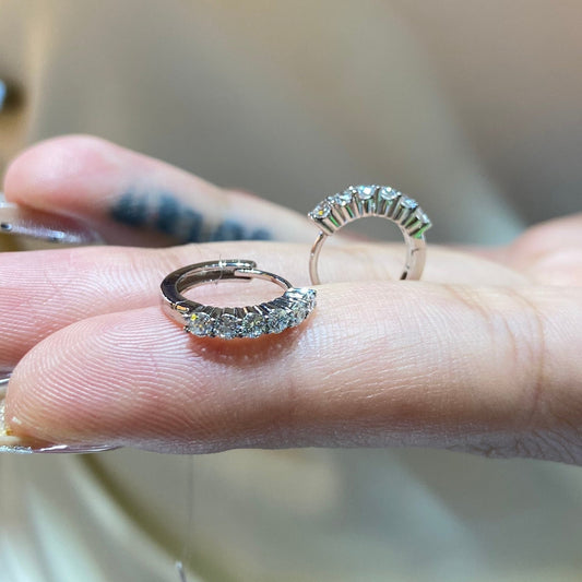 New 18K gold cultured diamond earrings
