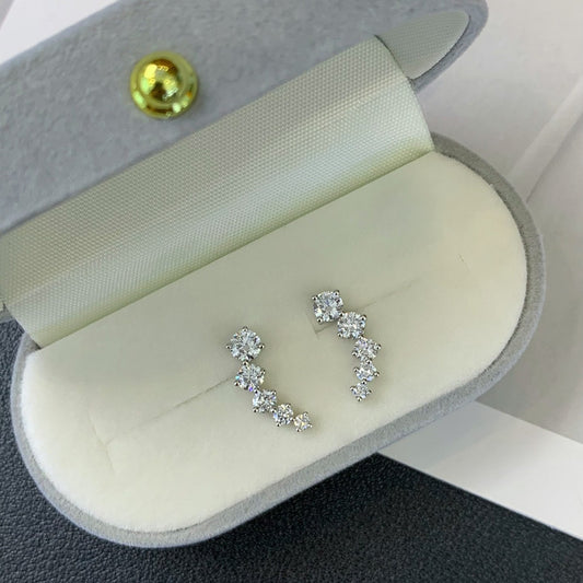 18k gold cultured diamond earrings