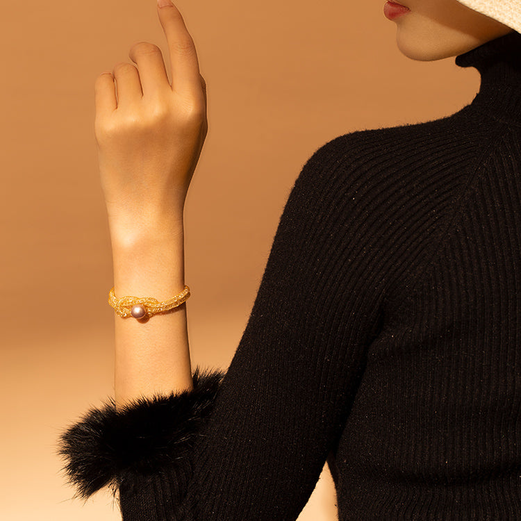 Fashion Purple Pearl Bracelet