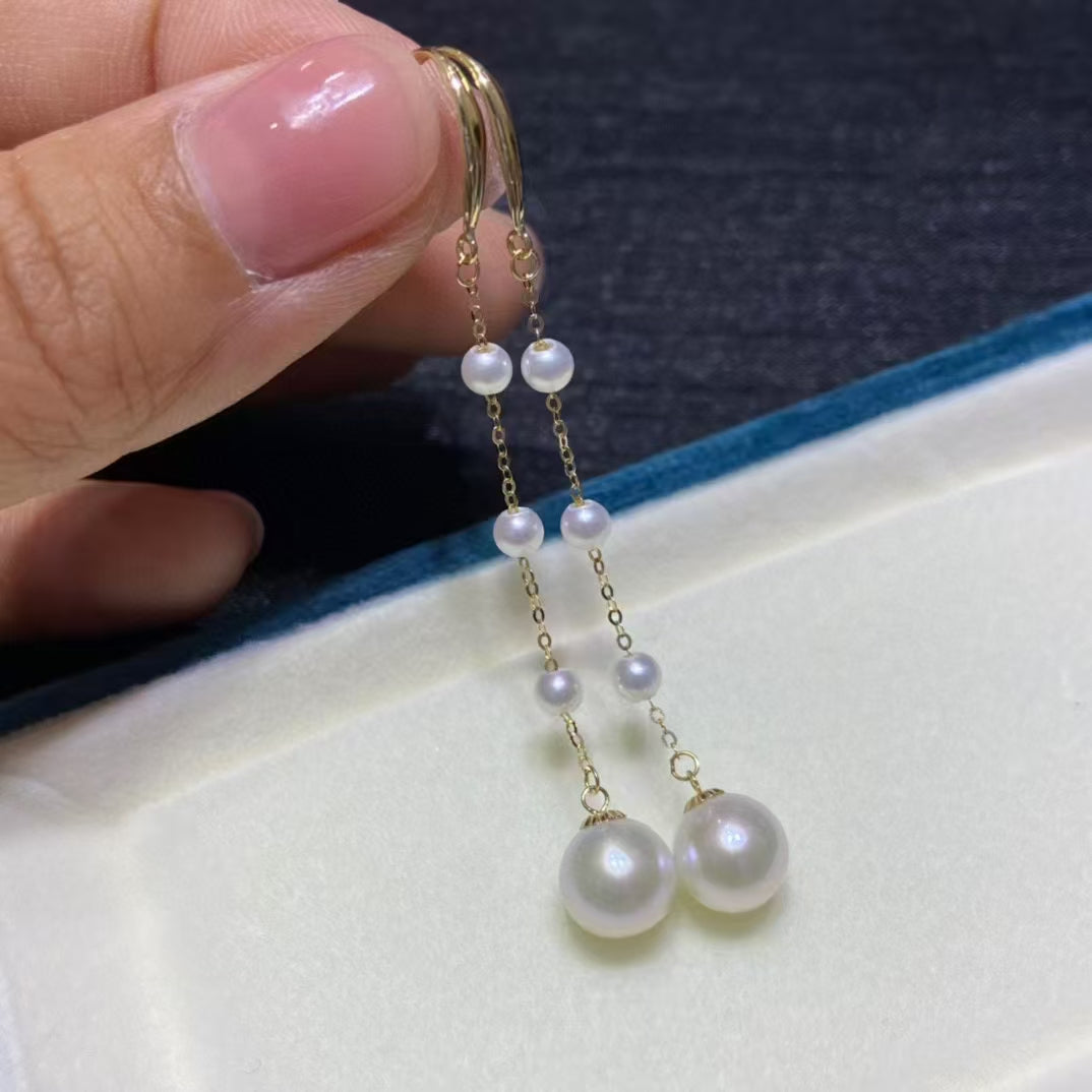 18k pearl earrings