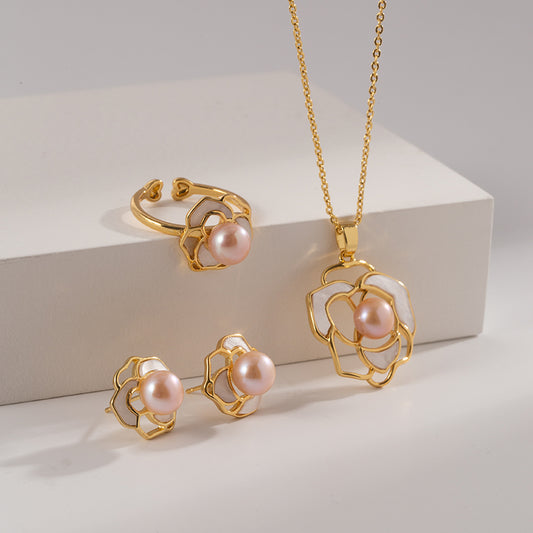 Three-piece Pearl Jewelry Set