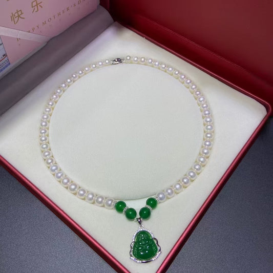 Natural freshwater pearls with gift box, certificate and greeting card
