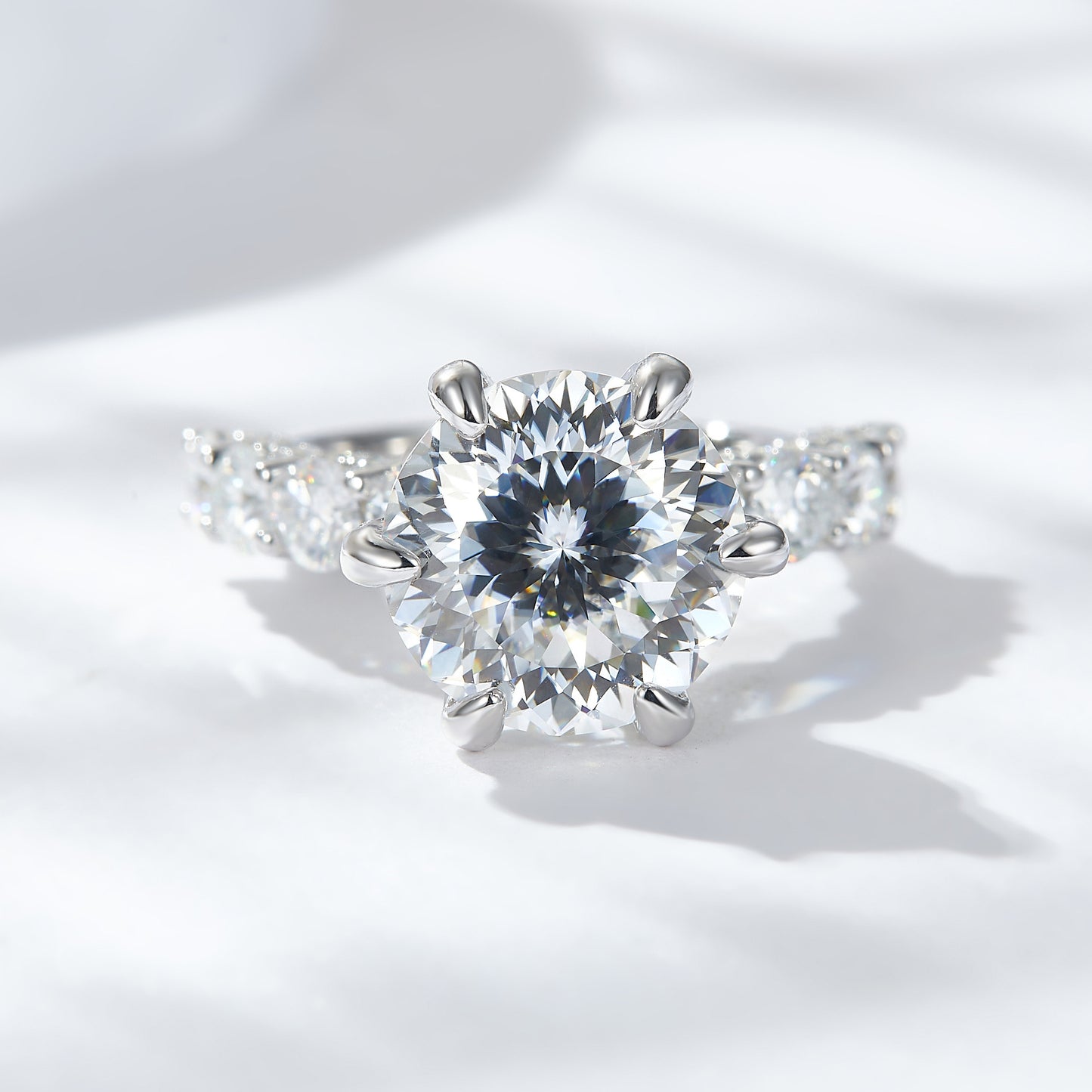 【01#】Sterling Silver Moissanite Ring