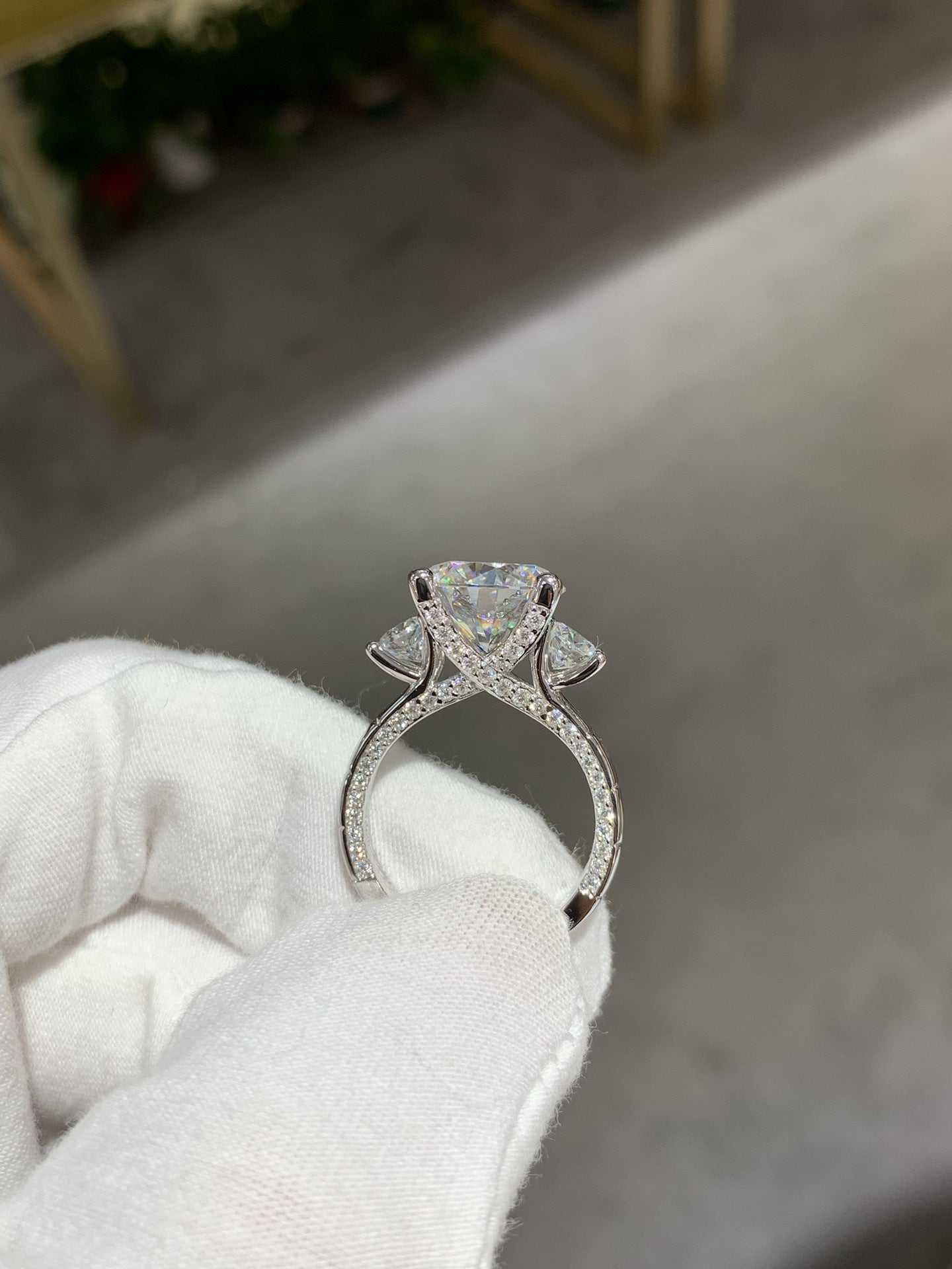 【02#】8 carats moissanite diamond ring