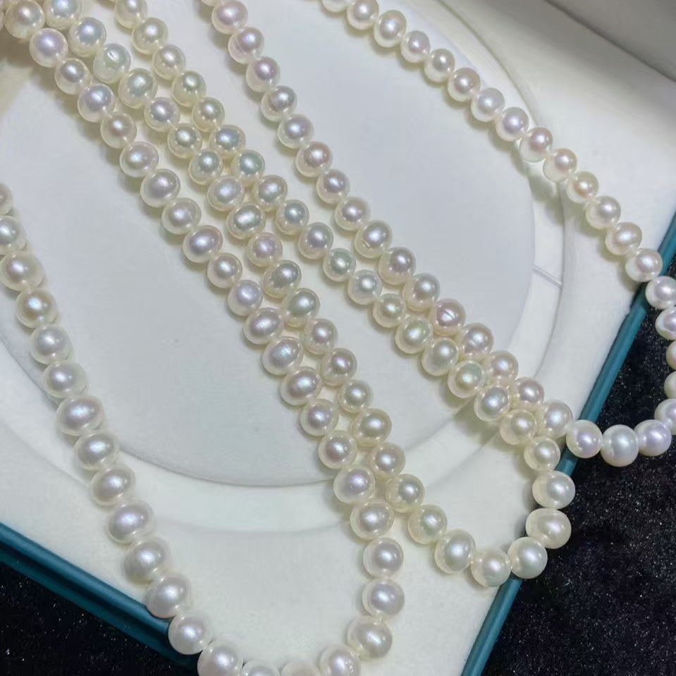8-9MM Oval Fresh water pearl necklace
