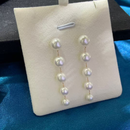18k design pearl earrings