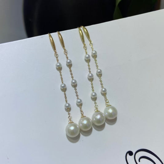 18k pearl earrings