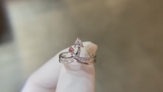 New 18K Gold Cultured Diamond Ring